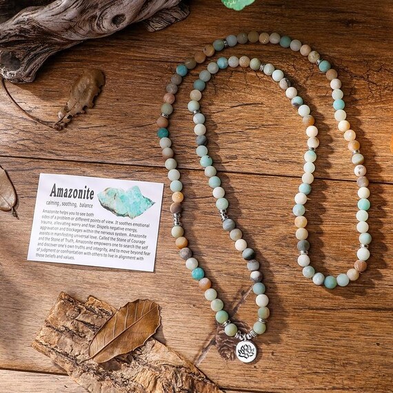 108 Mala Beads Necklace-natural 