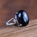 Black Obsidian Ring-Natural Obsidian Stone Ring for Women-Spiritual Protection Healing Meditation Crystal Obsidian Ring Jewelry Gif 