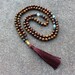108 Mala Bead Necklace-Grounding Gemstone Tassel Bead Necklace-Healing Stone Yoga Necklace-Meditation Spiritual Prayer Energy Necklace Gift 