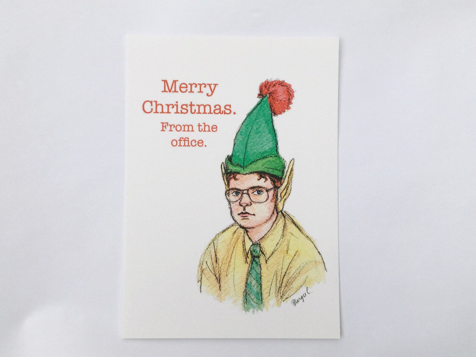 The Office inspired Christmas postcards set of 5 Etsy