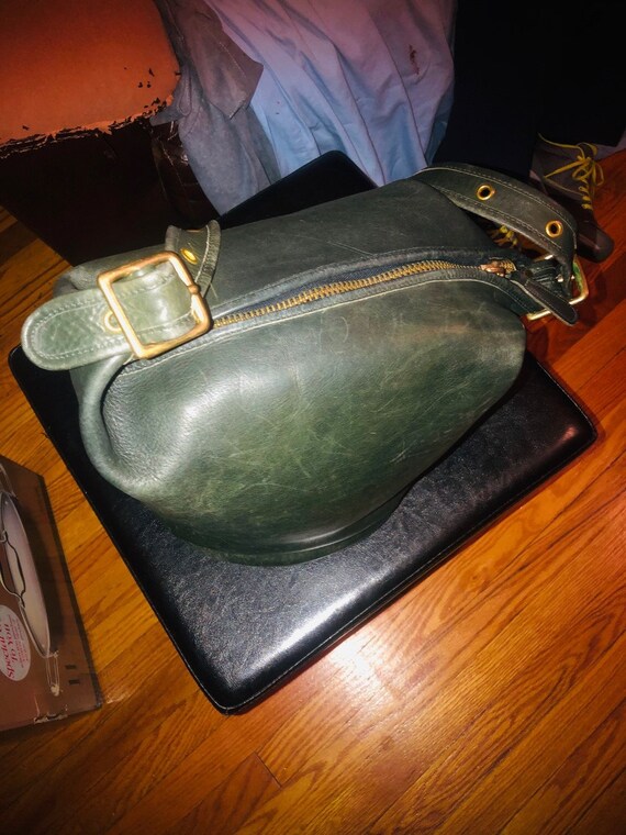 VTG Coach leather bucket feed bag XL