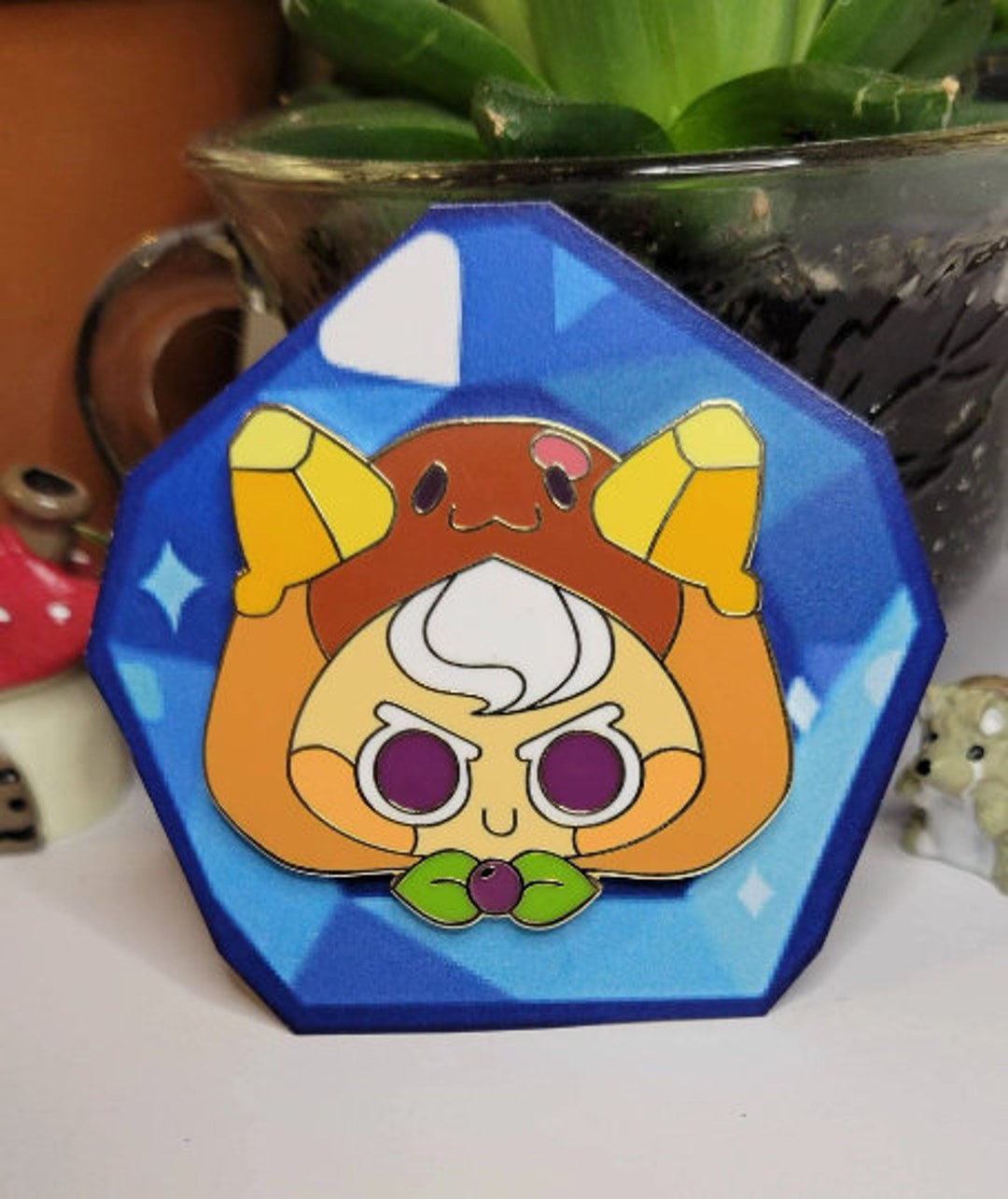 Pancake Head Hard Enamel Pin - Fanamde Cookie Run Pin - Etsy