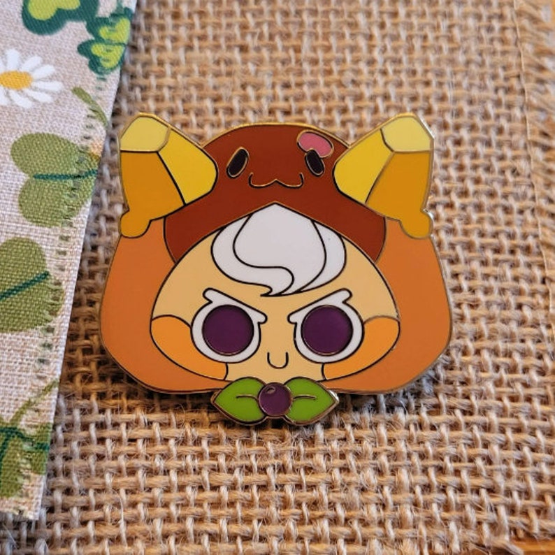 Pancake Head Hard Enamel Pin - Fanamde Cookie Run Pin - Etsy