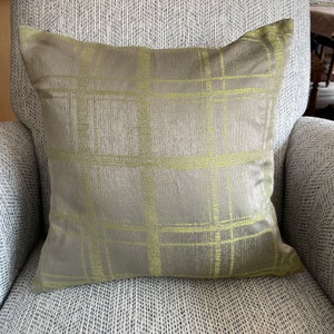 18x18 Throw Pillow Cover | Green and Grey Pillow Cover