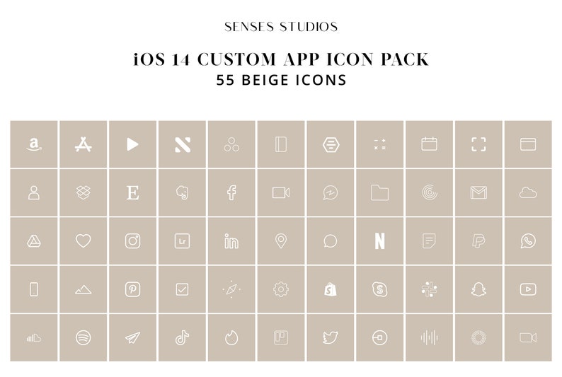 Ios 14 Custom App Icon Pack U22 Ios 14 Icons U22 Ios Aesthetic U22 Minimal U22 Neutrals Beiges Digital Drawing Illustration Safarni Org