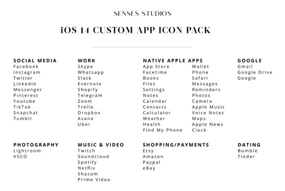 Ios 14 Custom App Icon Pack Ios 14 Icons Ios Aesthetic Etsy Ios 14 Custom App Icon Pack Ios 14 Icons Ios Aesthetic Etsy
