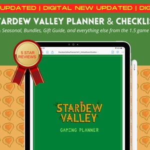 Updated 1.6v Stardew Valley Planner Guide and Checklist | DIGITAL | Hyperlinked for Goodnotes and other PDF annotation apps