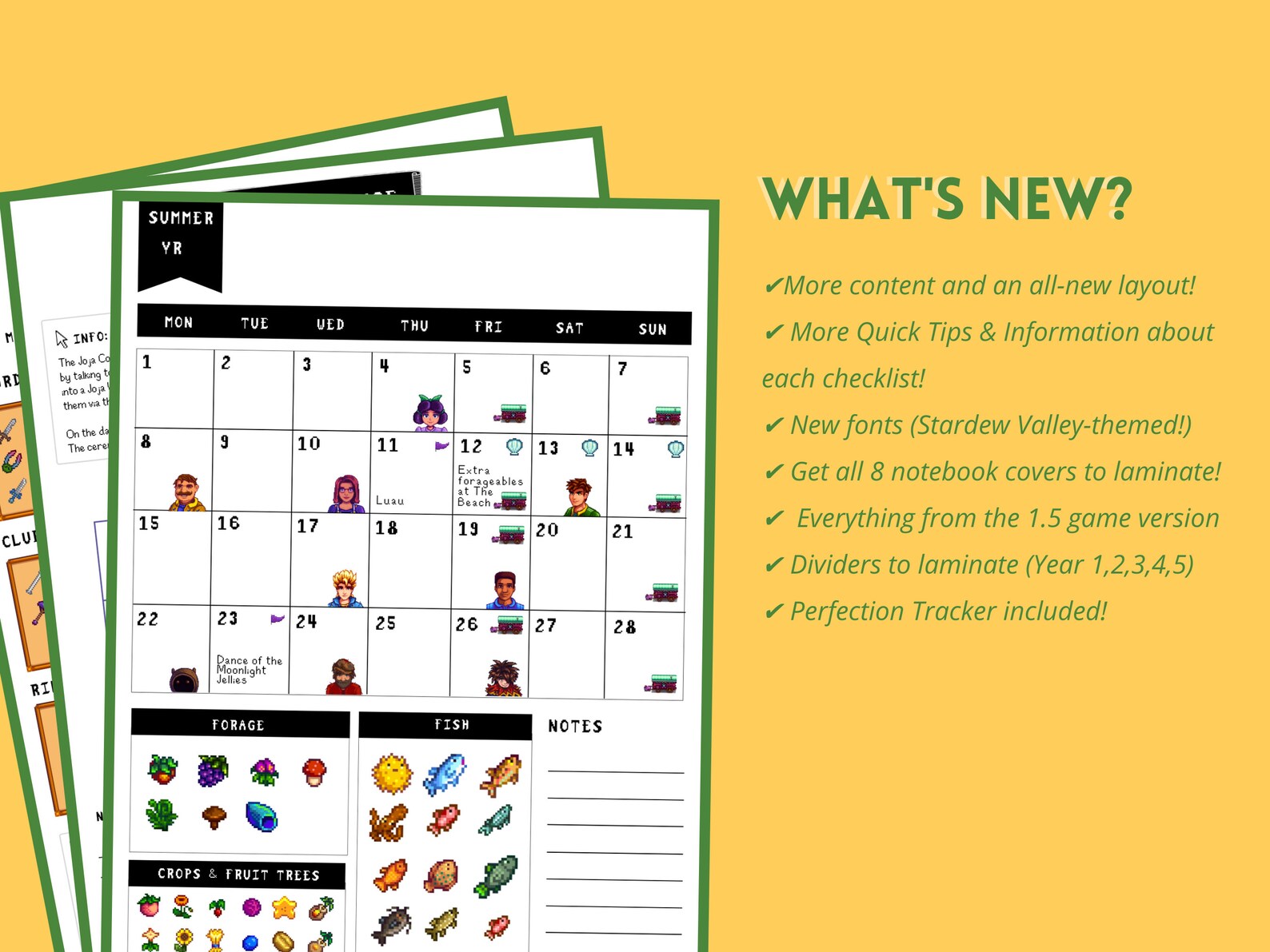 Stardew Valley Planner Guide and Checklist Includes Update Etsy Canada