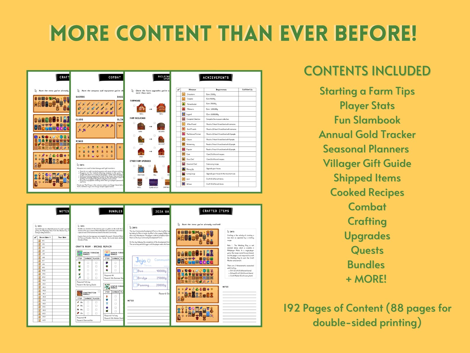 Stardew Valley Planner Guide and Checklist Includes Update - Etsy