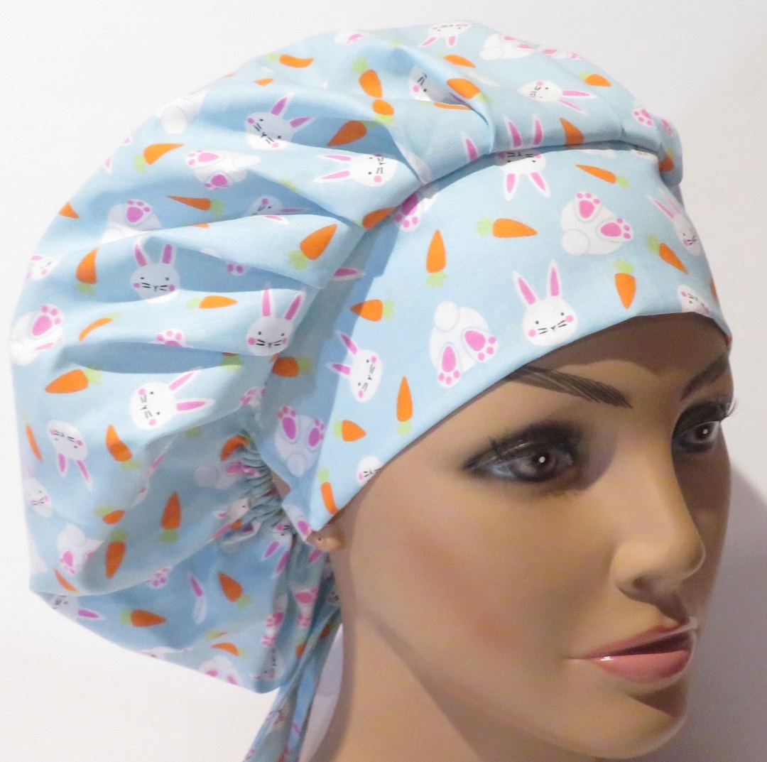 RABBIT Design Hats, Bouffant Hats, Bunny Rabbit Hats, Beautiful Easter ...