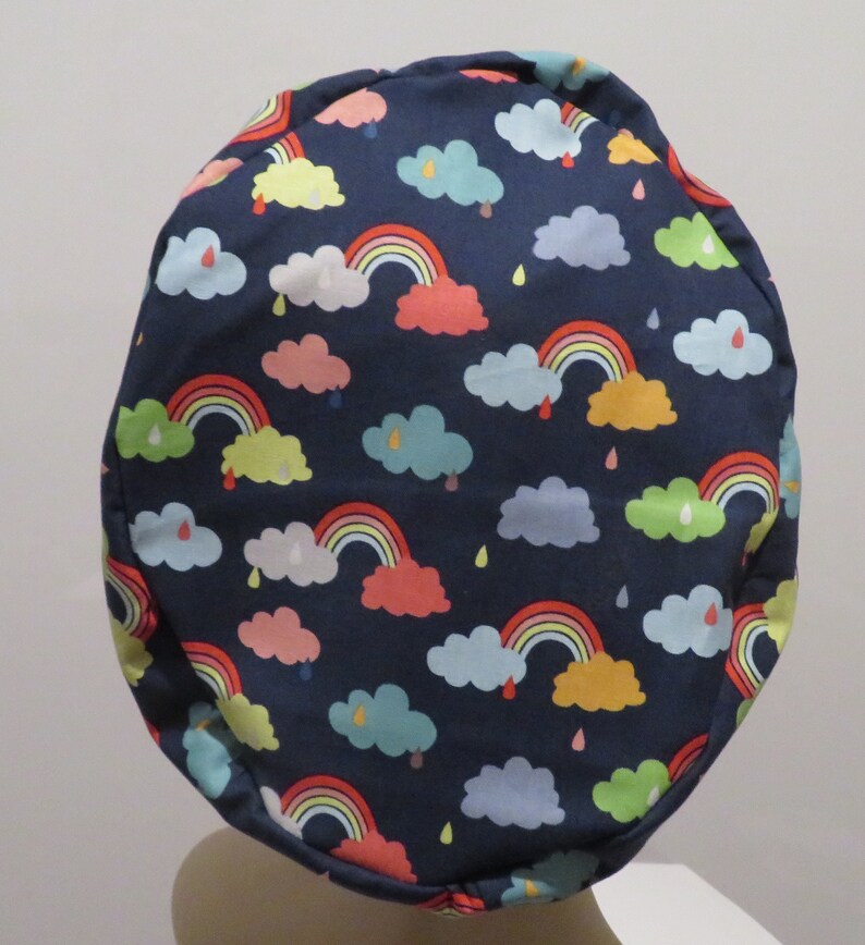 Rainbow Clouds Rain Surgical Hat, Beautiful Colorful Hats, Euro Style ...