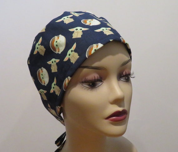 Details about   Retro STAR WARS Cotton unisex Scrub Hat Medical Skull Cap Handmade Tie Back 