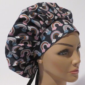 RAINBOWS fabric hats, bouffant scrub hats