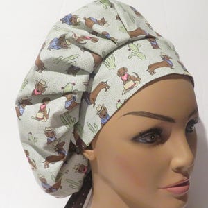 Dogs design bouffant hats, cute dog with hat surgical caps, beautiful dog lovers hats, bouffant caps