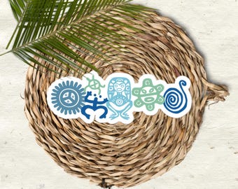 Taino Spirit Sticker Set | Calcomanía Espíritu Taíno | Bubble-free stickers | Waterproof Boricua sticker