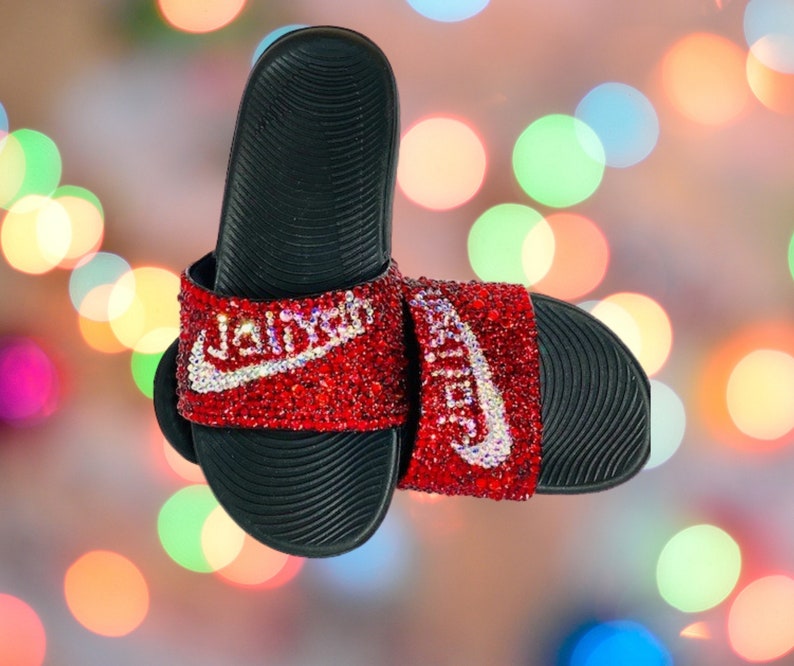 nike slides little burgundy
