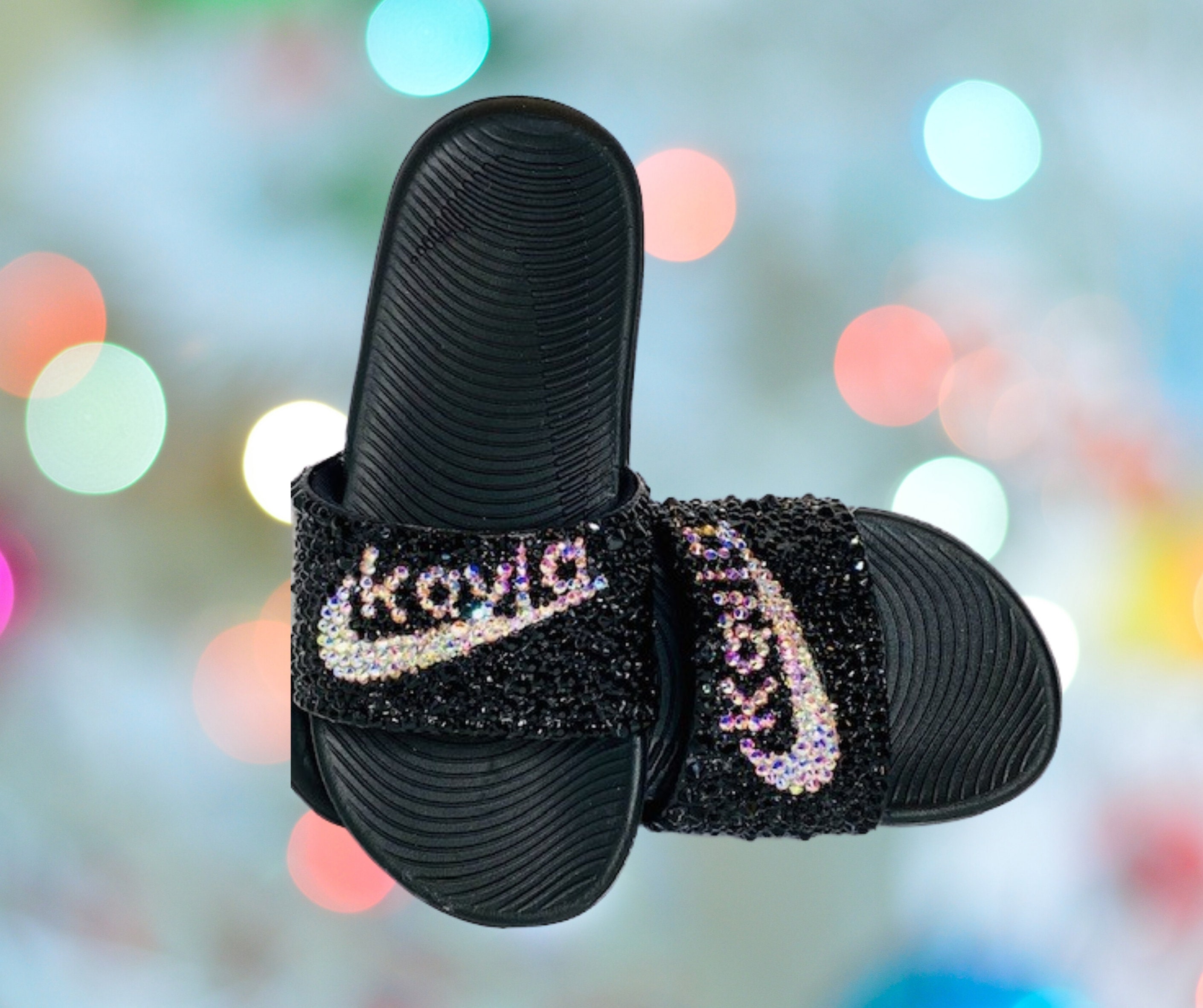 bling nike slides
