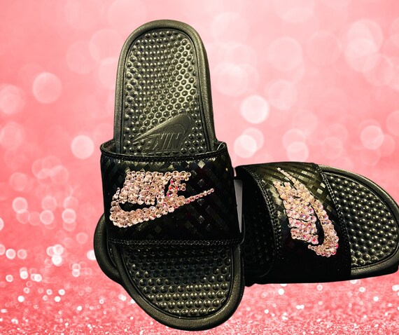 bedazzled nike slides