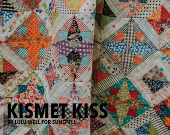 Kismet Kiss Quilt - PDF Patchwork Quilt Pattern - Hand piecing