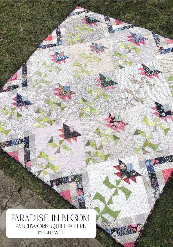 Paradise in Bloom Quilt PDF Quilt Pattern Hand Piecing Etsy Australia