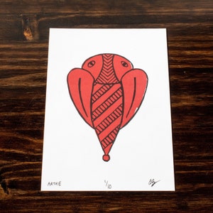 Arthie - Linocut Print