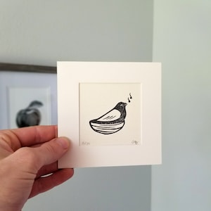 BIRDY - Song Bird Linocut Print