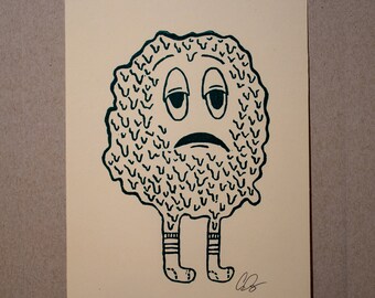 SlimeBoi Linocut Print