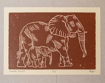 SlimeBoi Linocut Print