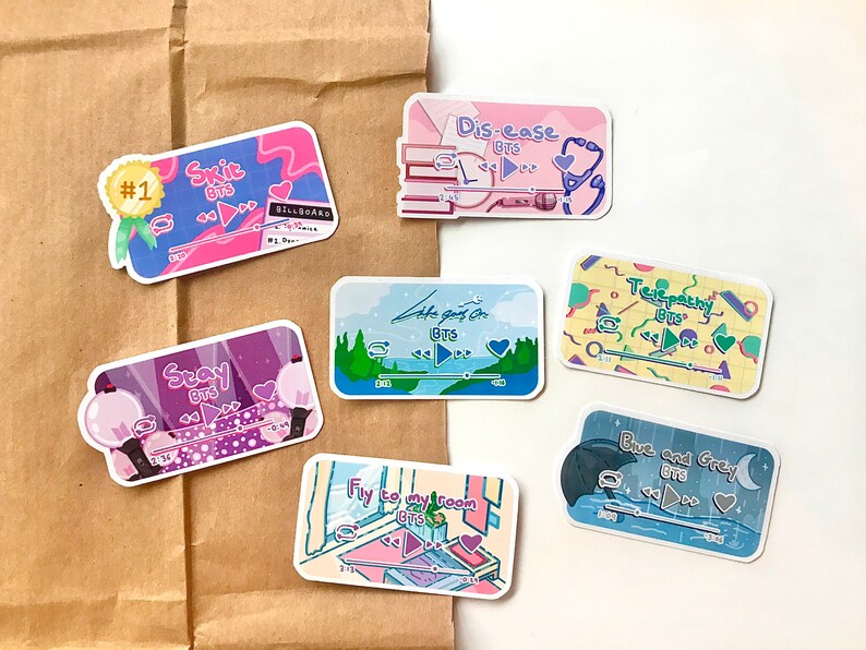 BTS BE Album Playlist Stickers Bullet Journal Stickers | Etsy