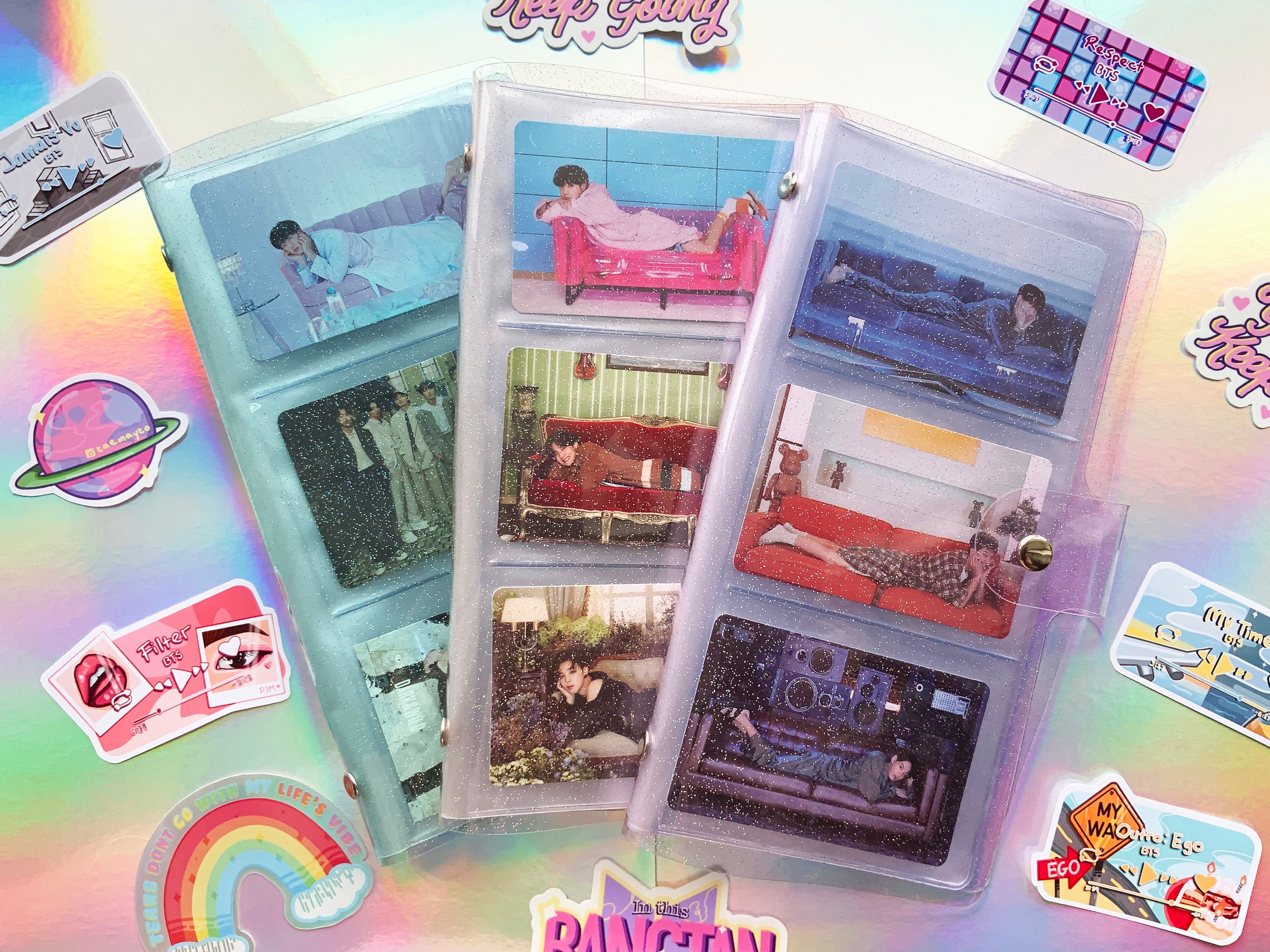 Kpop Photocard Binder Photocard Collect Book Jelly Glitter K-pop
