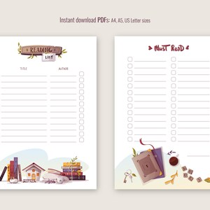 Bookish Sticker Bundle. Printable Stickers for Book Lover. Reading ...