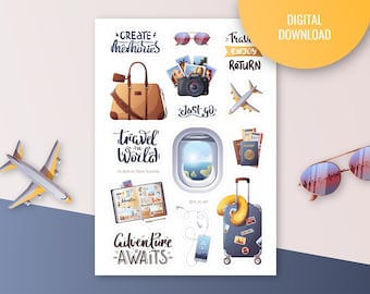Wings of the world luggage labels travel stickers