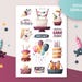 Fitness Sticker Sheet. Healthy Lifestyle Stickers. Printable Stickers ...