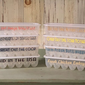 Egg Cartons with Funny Sayings