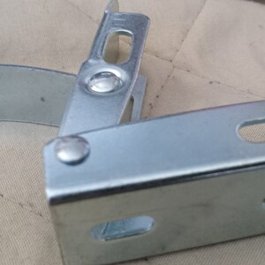 Draw Hasp 2 3/4 silver color/zinc plate. Not shiny finish, has some wear from shipping image 3