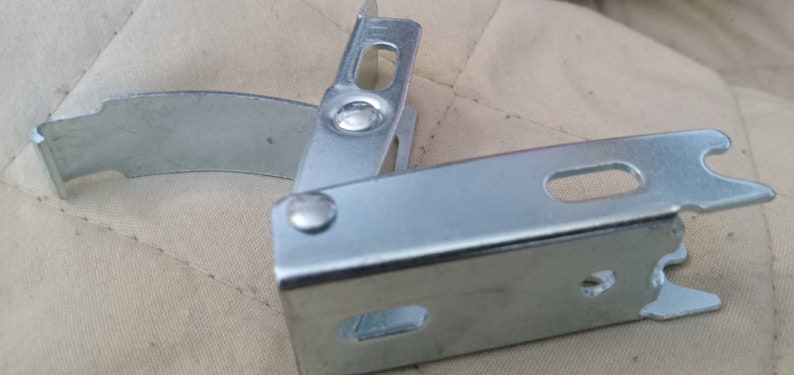 Draw Hasp 2 3/4 silver color/zinc plate. Not shiny finish, has some wear from shipping image 3