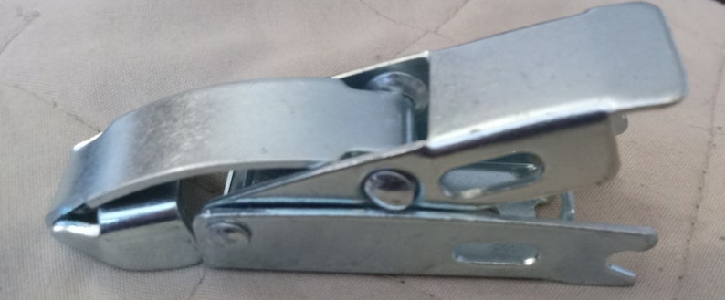 Draw Hasp 2 3/4 silver color/zinc plate. Not shiny finish, has some wear from shipping image 5