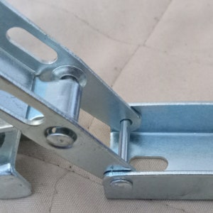 Draw Hasp 2 3/4 silver color/zinc plate. Not shiny finish, has some wear from shipping image 4