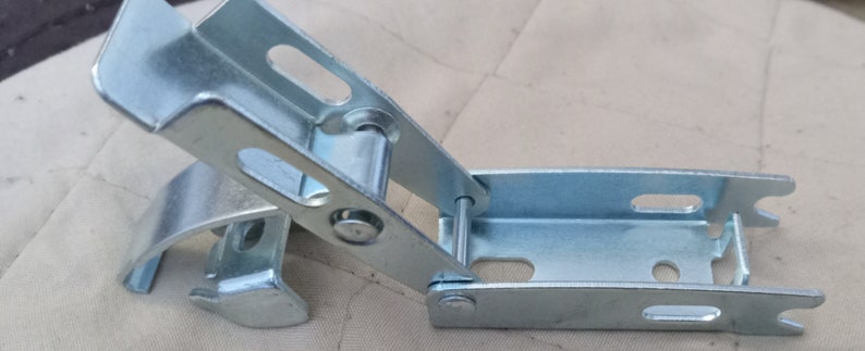 Draw Hasp 2 3/4 silver color/zinc plate. Not shiny finish, has some wear from shipping image 4