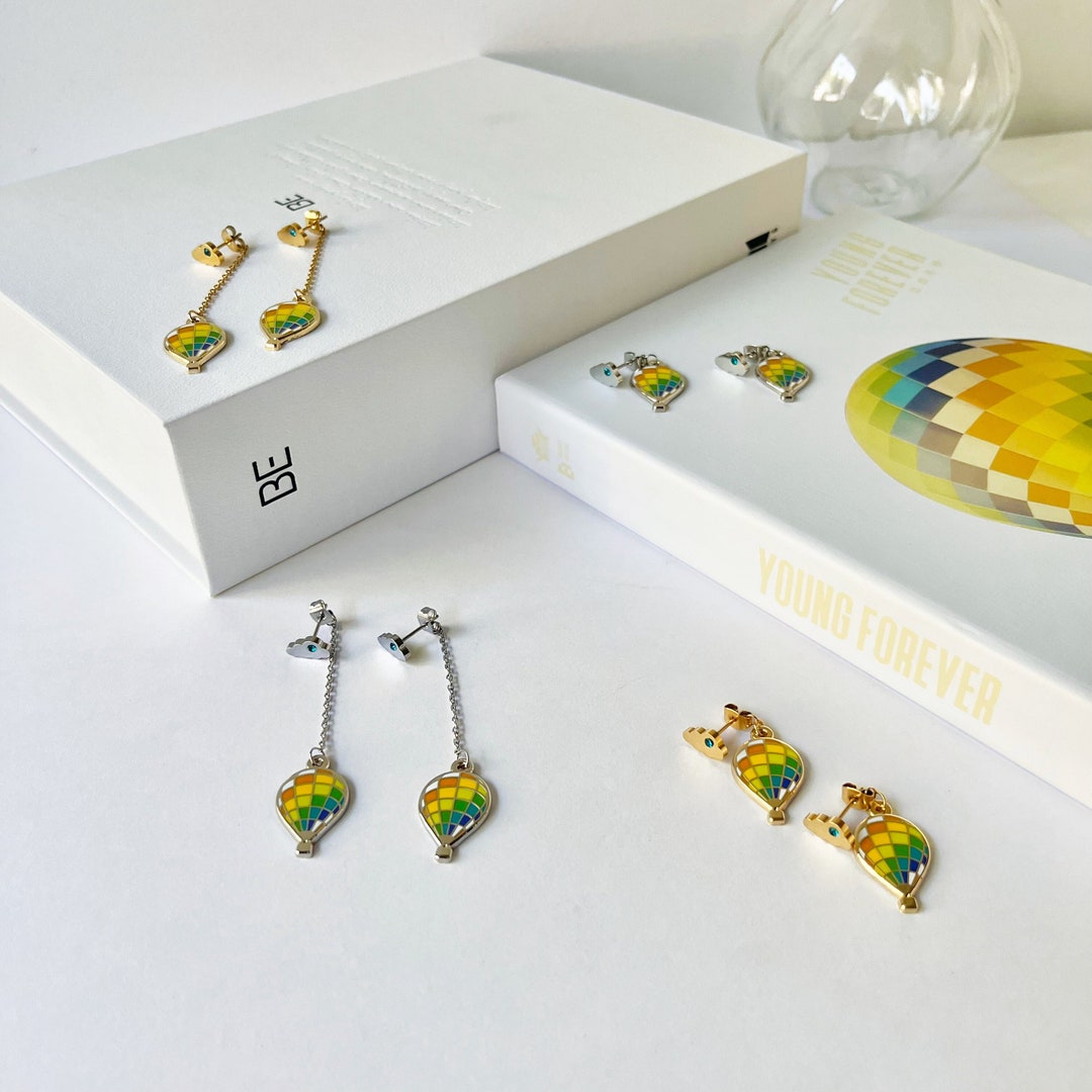 BTS Young Forever Earrings - B GRADE | 304L Stainless Steel - 18K Gold Plated - Dangle Earrings - Stud Earrings - Nevermind Designs