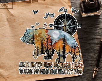 And Into The Forest I Go Sticker Etsy