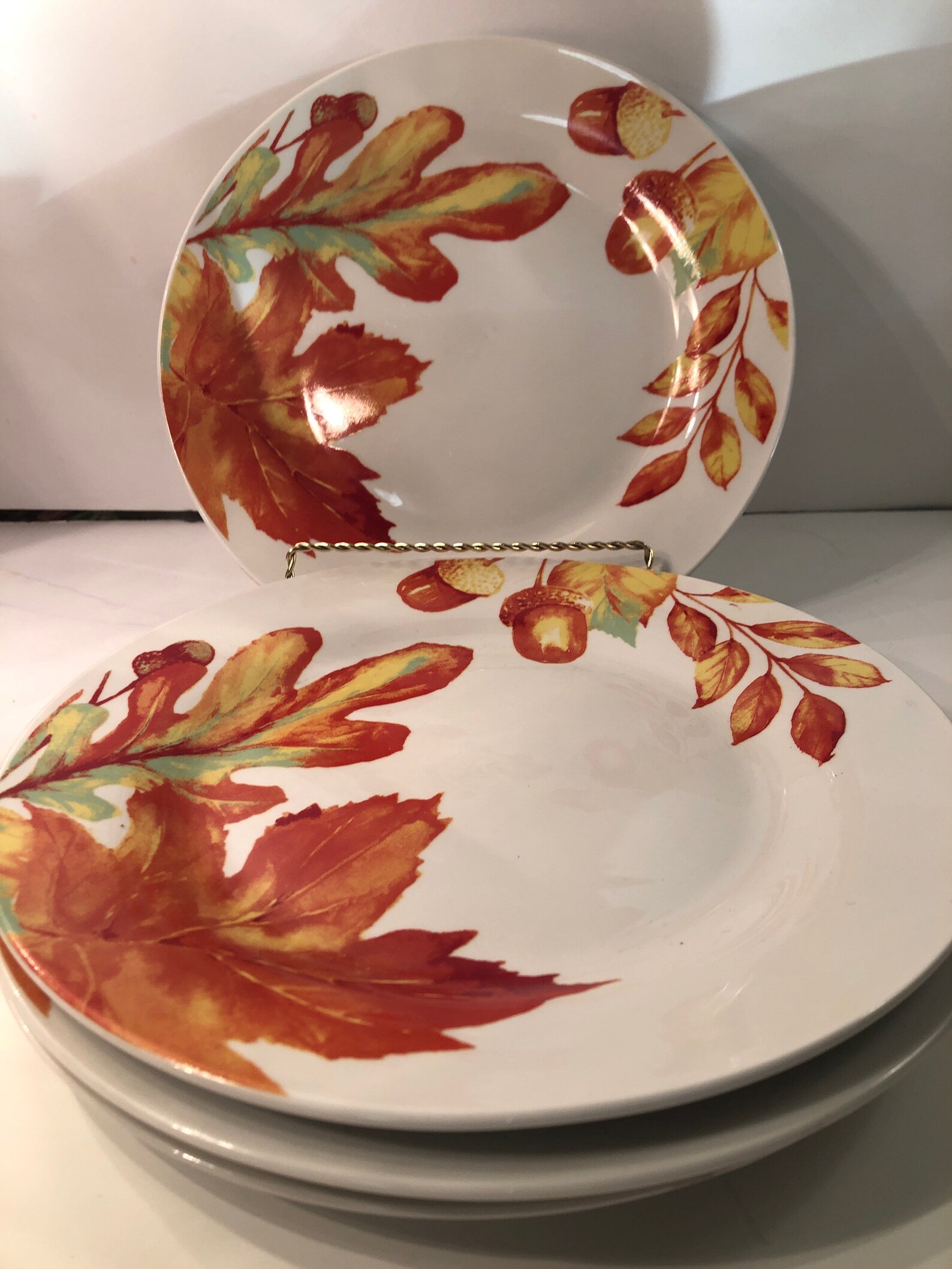 Royal Norfolk ceramic Dinner plates Autumn Look 1 Set Of 4 | Etsy