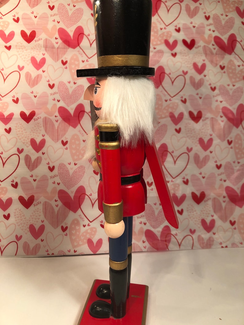 Handmade- Tall Wooden Nutcracker Hand painted