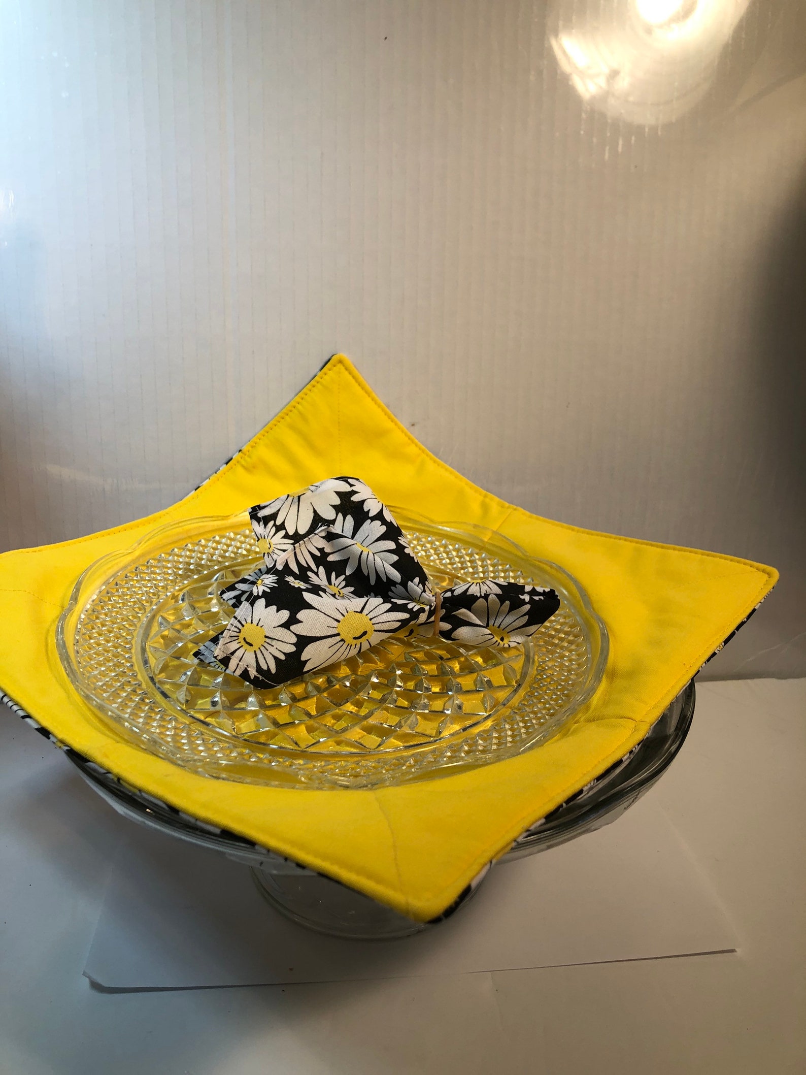 Daisy Dinner Plate Cozie& Napkin Handmade Microwave Safe Etsy