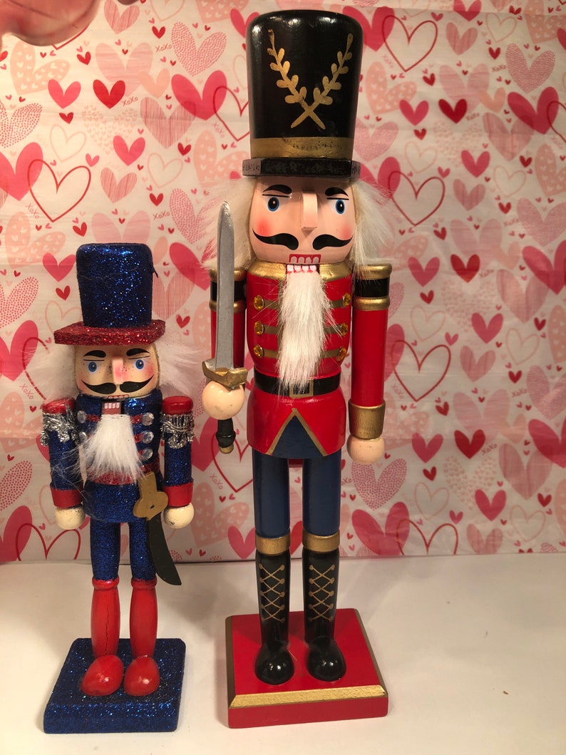 Handmade- Tall Wooden Nutcracker Hand painted