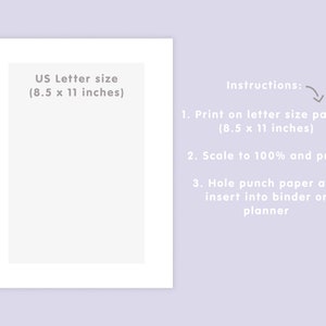 Weekly Horizontal Planner Printables US Letter Size & Big Happy Planner ...