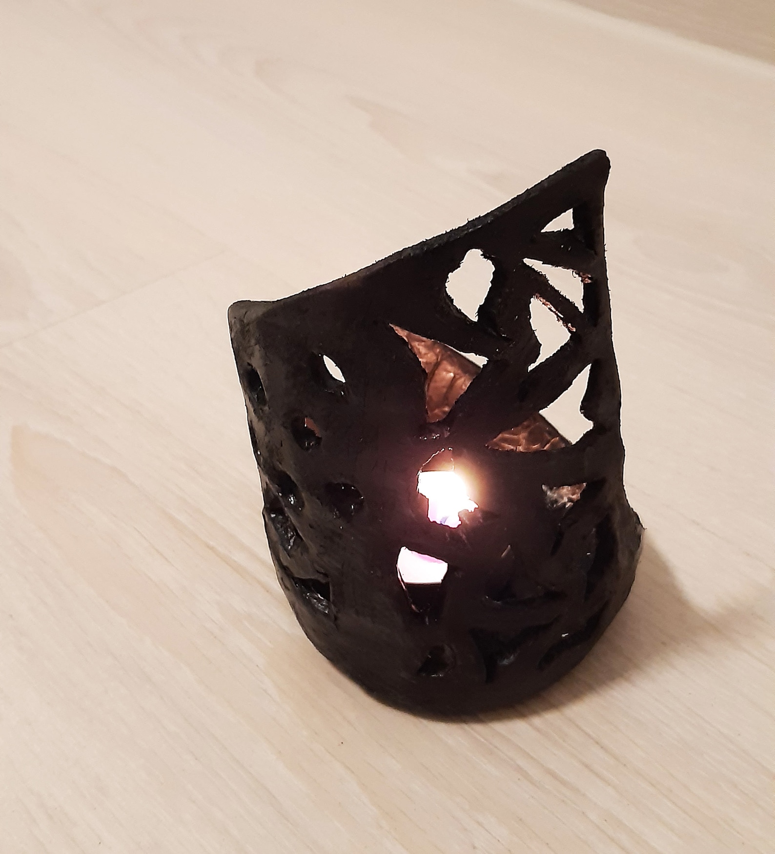 Handmade Clay Tealight Candle Holder Air Dry Clay Candle Etsy