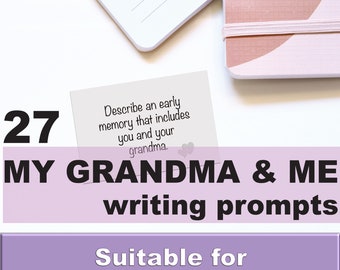 Writing Prompts, Memory Book, from Grandchild, Printable, Journal Prompts, Gift for Gran, DIY Mother’s Day, Gift for Grandma, Downloadable