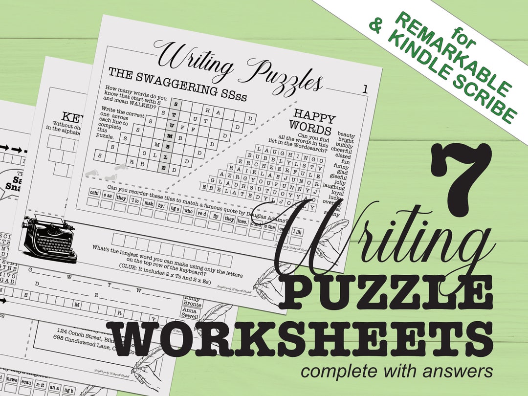 Crossword Puzzles, Wordsearch Puzzles, Digital Worksheets, Remarkable