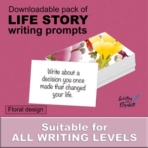 Life Story Journal, Writing Prompts, Autobiography, Life Journal Questions, Journal Topics, Prompts Printable. Writing Prompts Card, Mothers